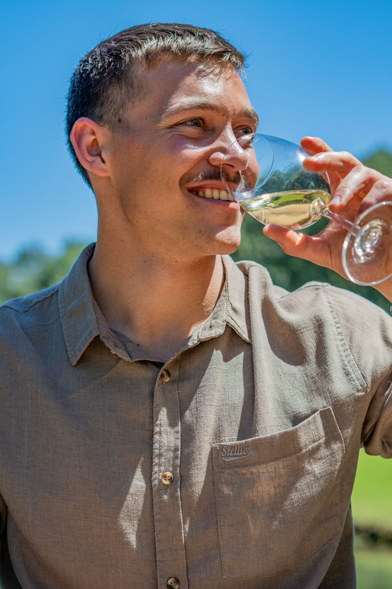 Luxe Linen Shirt in Café