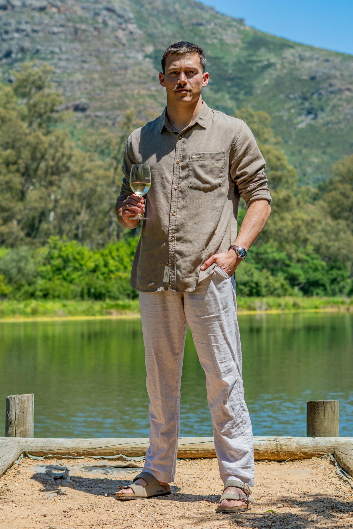 Luxe Linen Shirt in Café