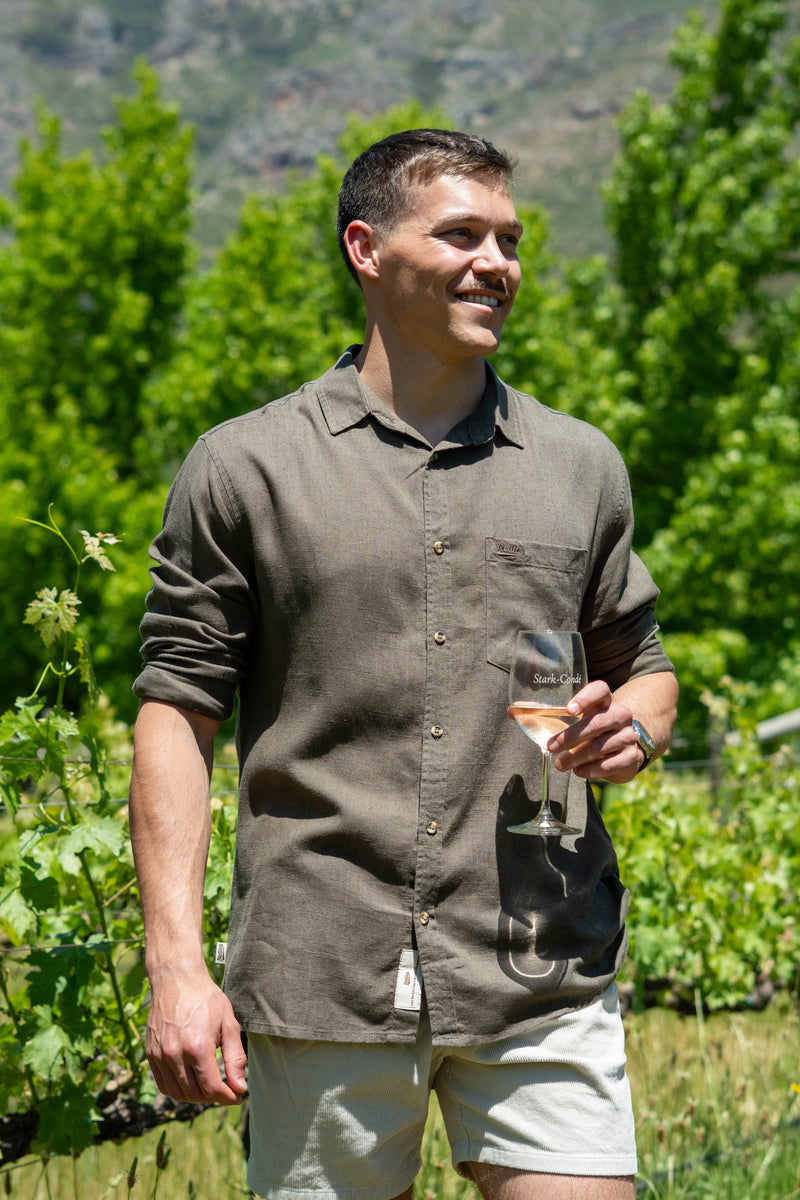 Luxe Linen Shirt in Olive