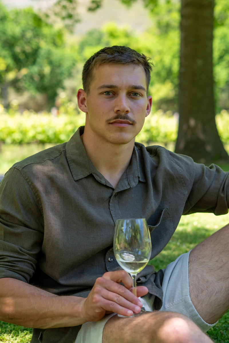 Luxe Linen Shirt in Olive