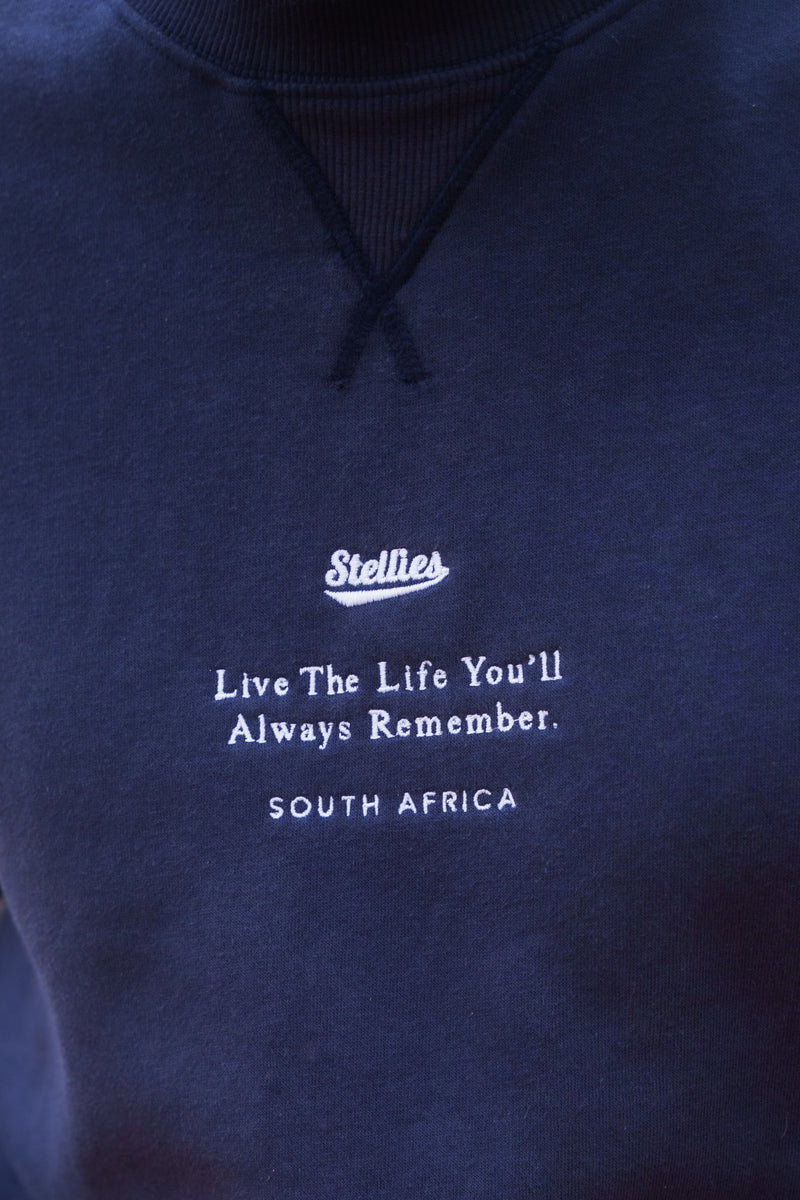 Prestige Relaxed Pullover in Navy
