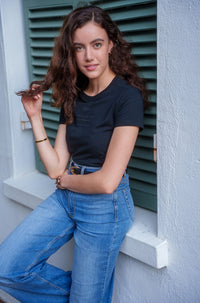 Mícke Tee in Ink Black