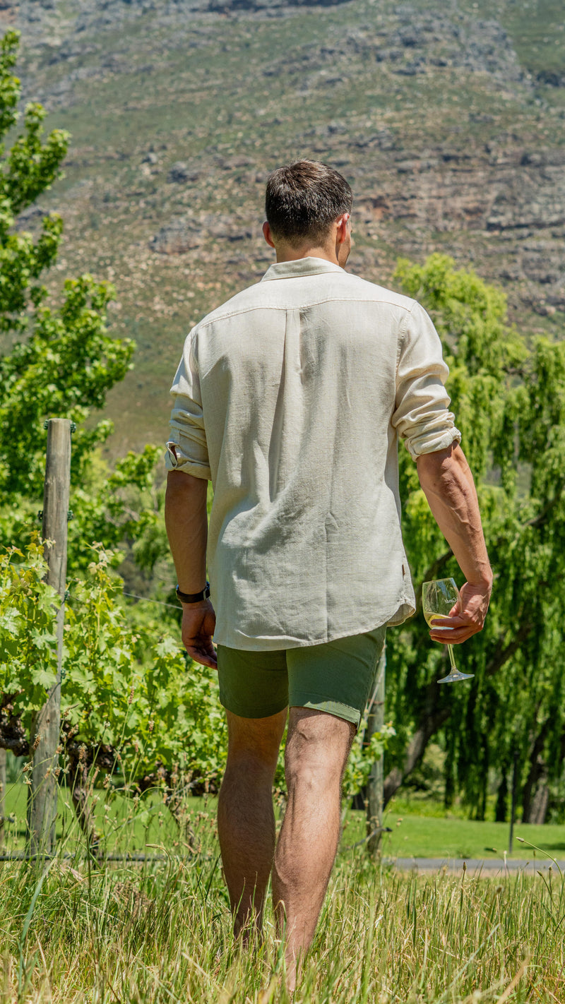 Luxe Linen Shirt in Natural Echru