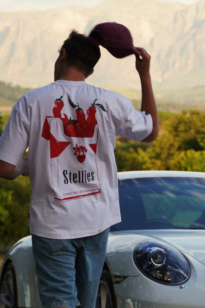 Smokin Hot Box Fit Tee in White