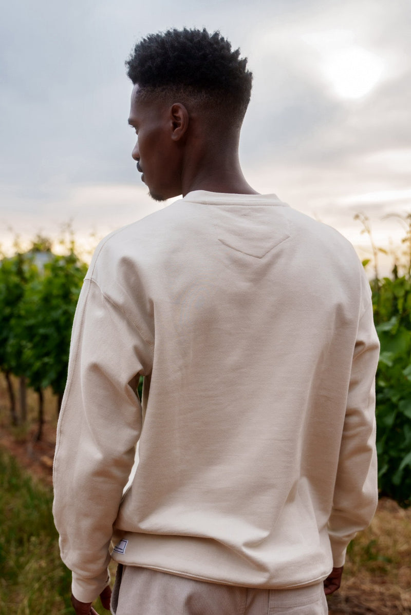Signature Relaxed Pullover in Creme