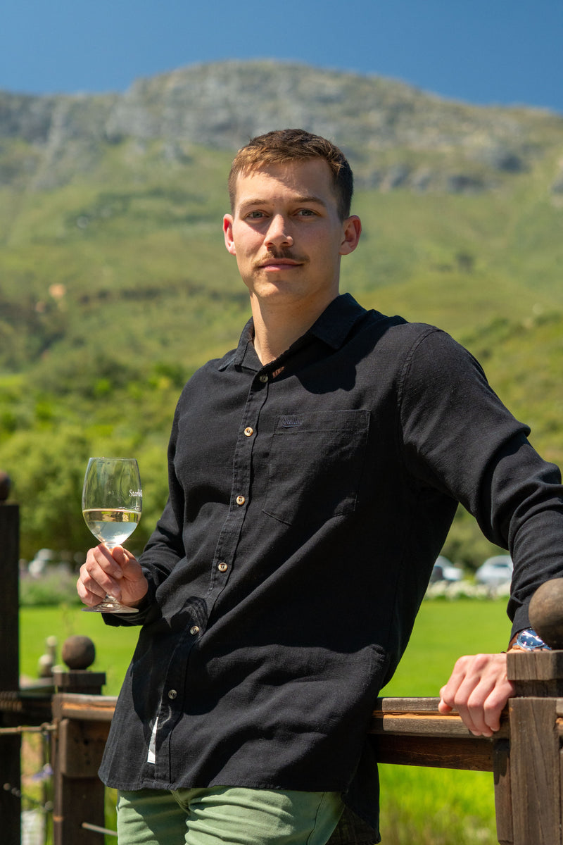 Luxe Linen Shirt in Ash Black