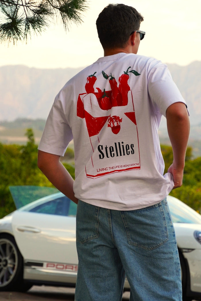 Smokin Hot Box Fit Tee in White