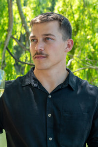 Luxe Linen Shirt in Ash Black