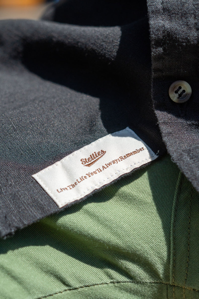 Luxe Linen Shirt in Ash Black