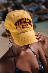 Stone-Washed Dad Cap in Mustard