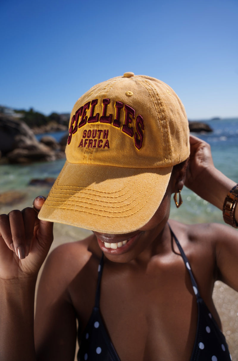 Stone-Washed Dad Cap - Mustard