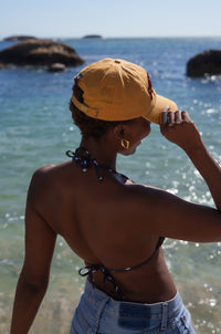 Stone-Washed Dad Cap in Mustard