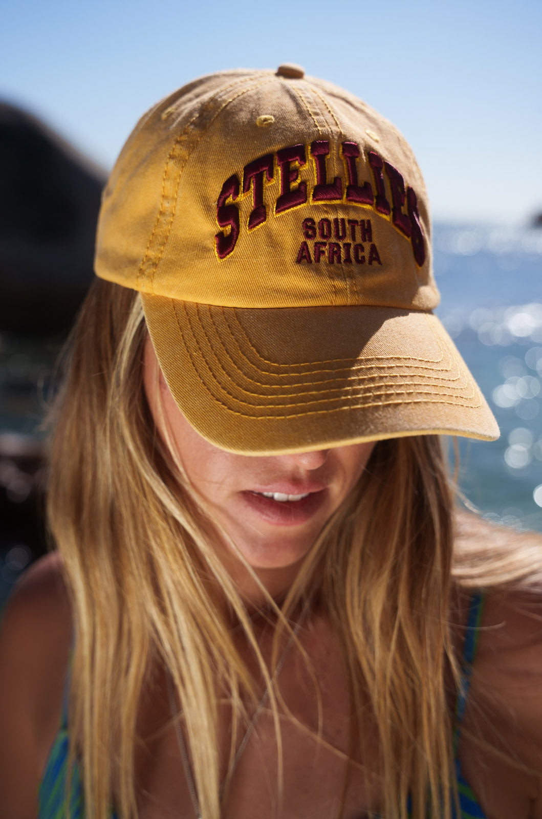Stone-Washed Dad Cap - Mustard