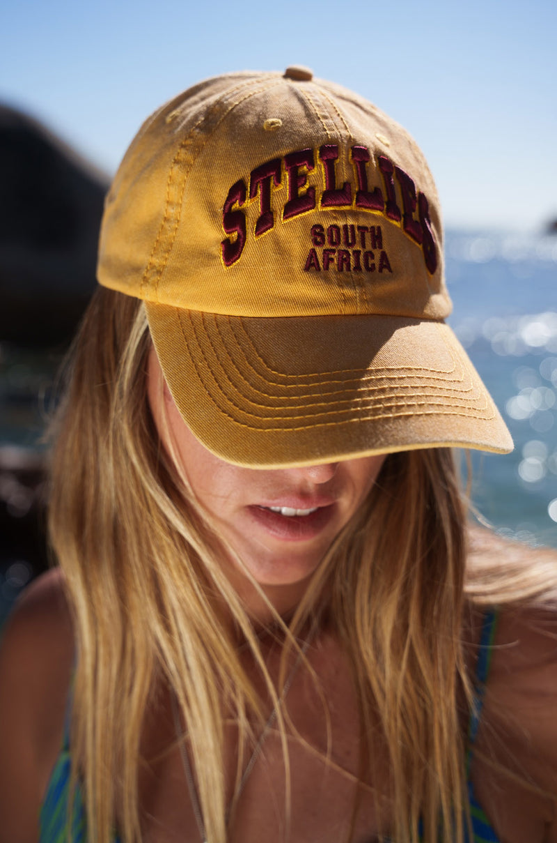 Stone-Washed Dad Cap - Mustard