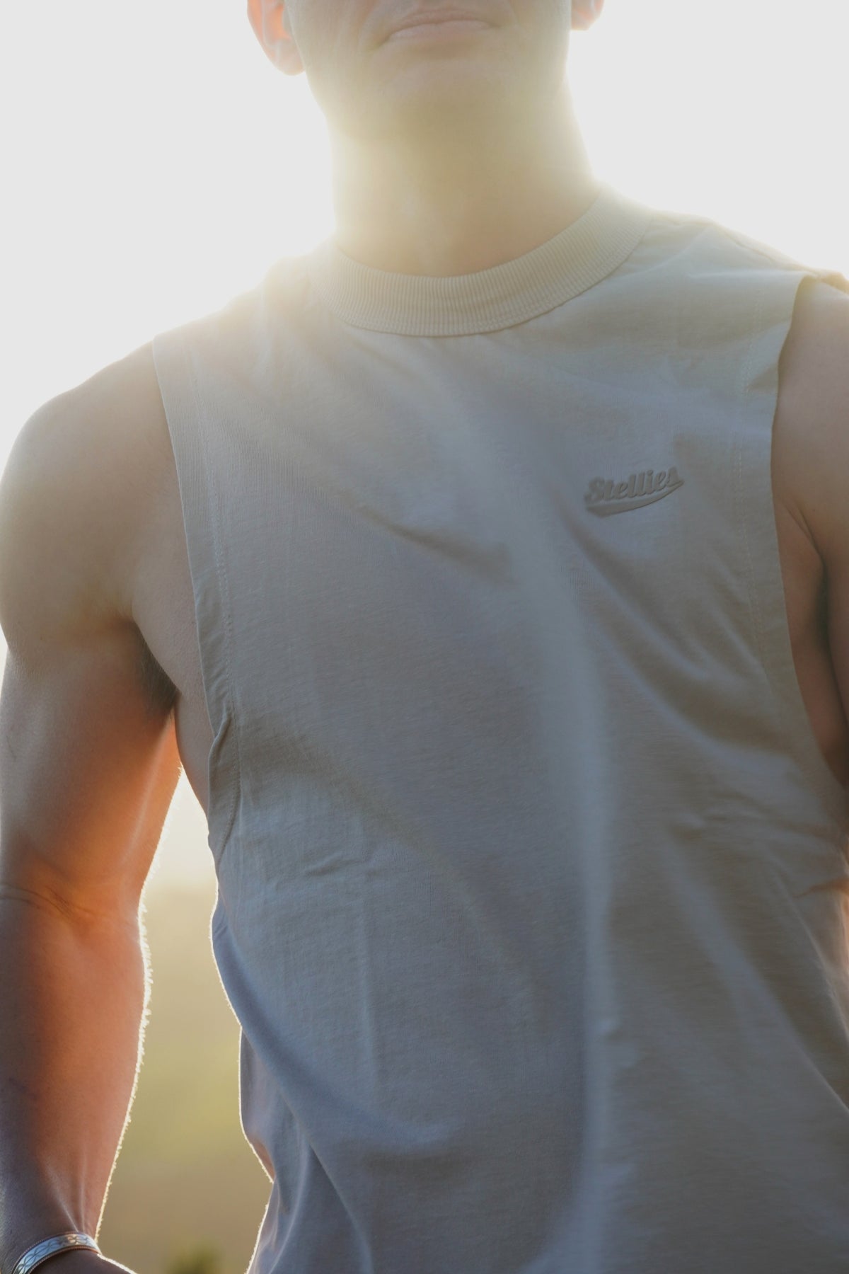 Men's Muscle Tank in Taupe