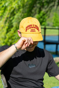 Stone-Washed Dad Cap in Mustard
