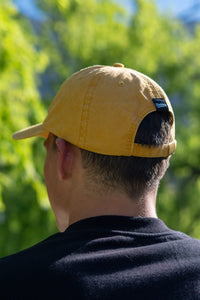 Stone-Washed Dad Cap in Mustard