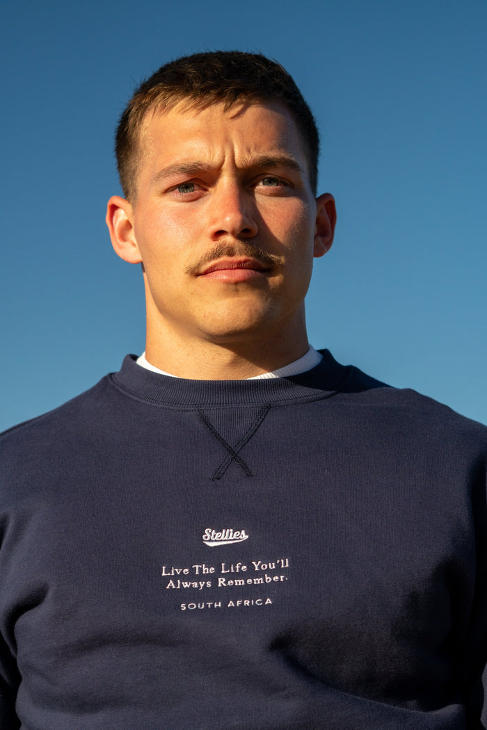 Prestige Relaxed Pullover in Navy