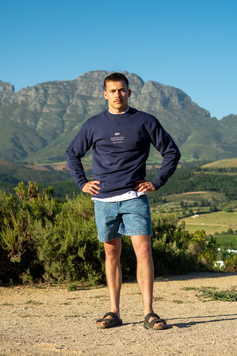 Prestige Relaxed Pullover in Navy