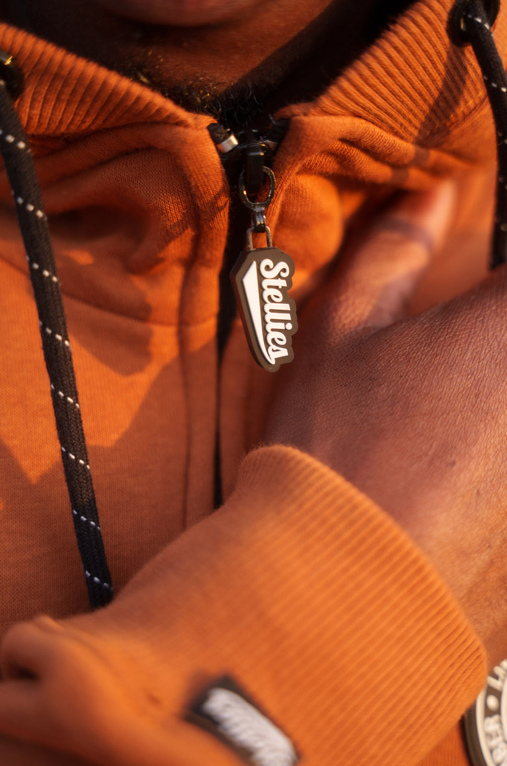 Luxe Zip Up Hoodie in Rust