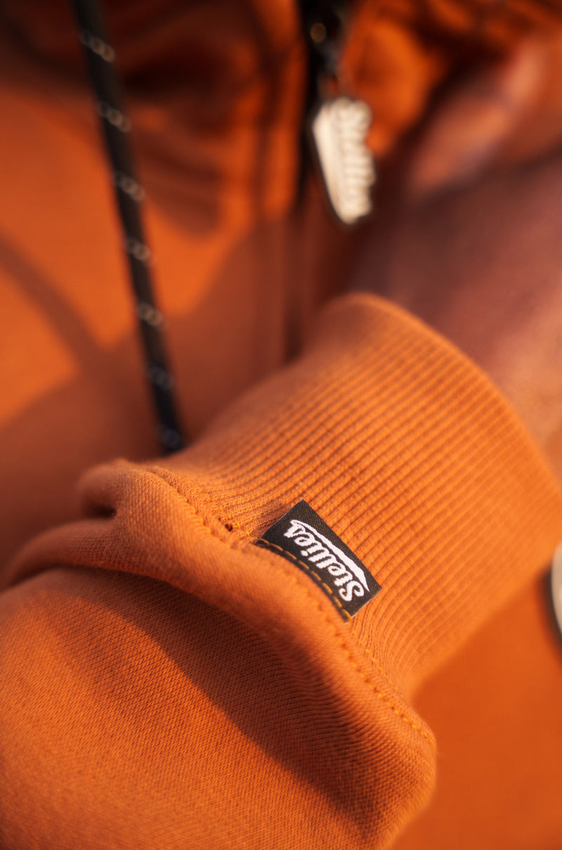 Luxe Zip Up Hoodie - Rust