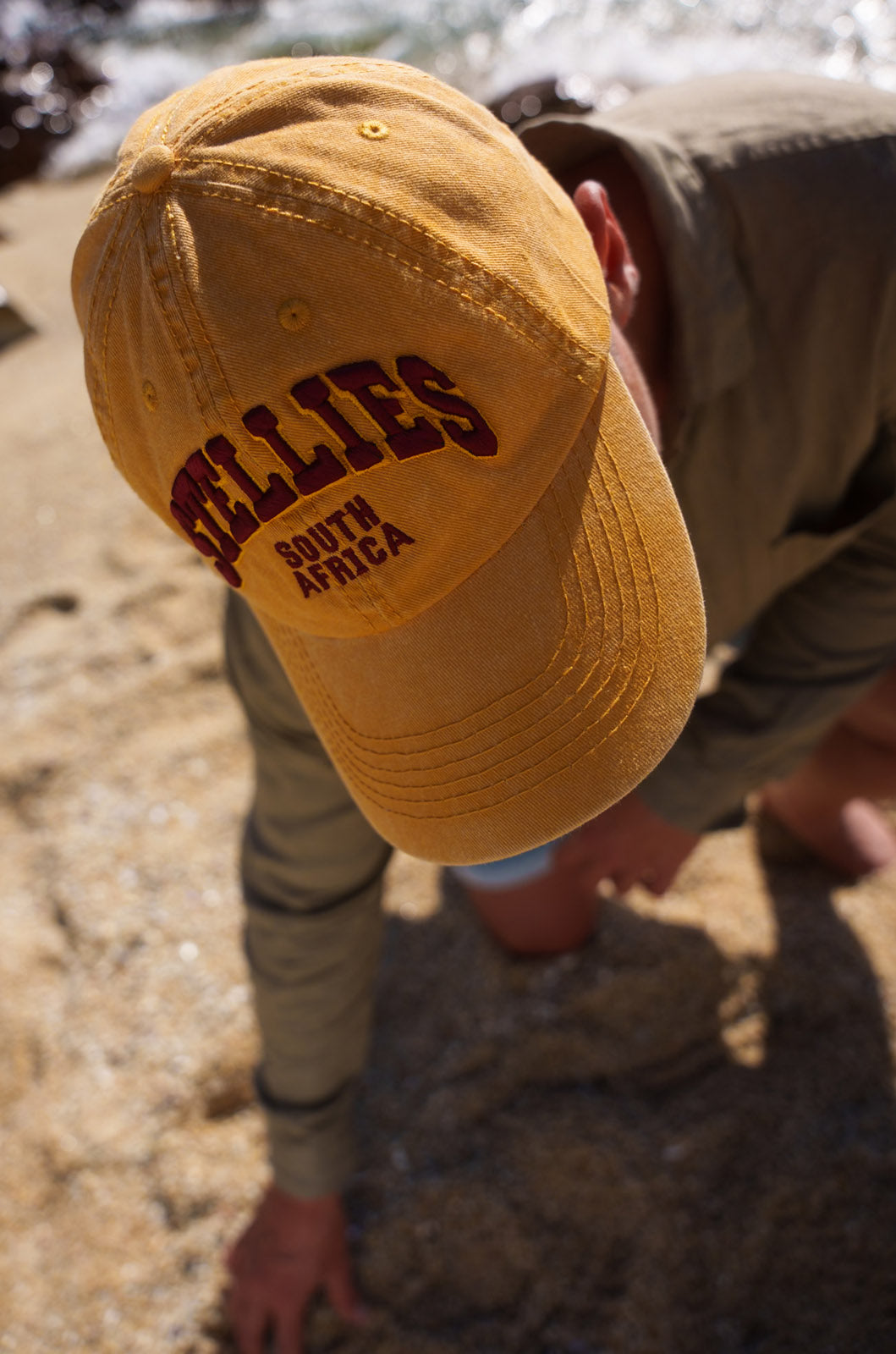Stone-Washed Dad Cap - Mustard