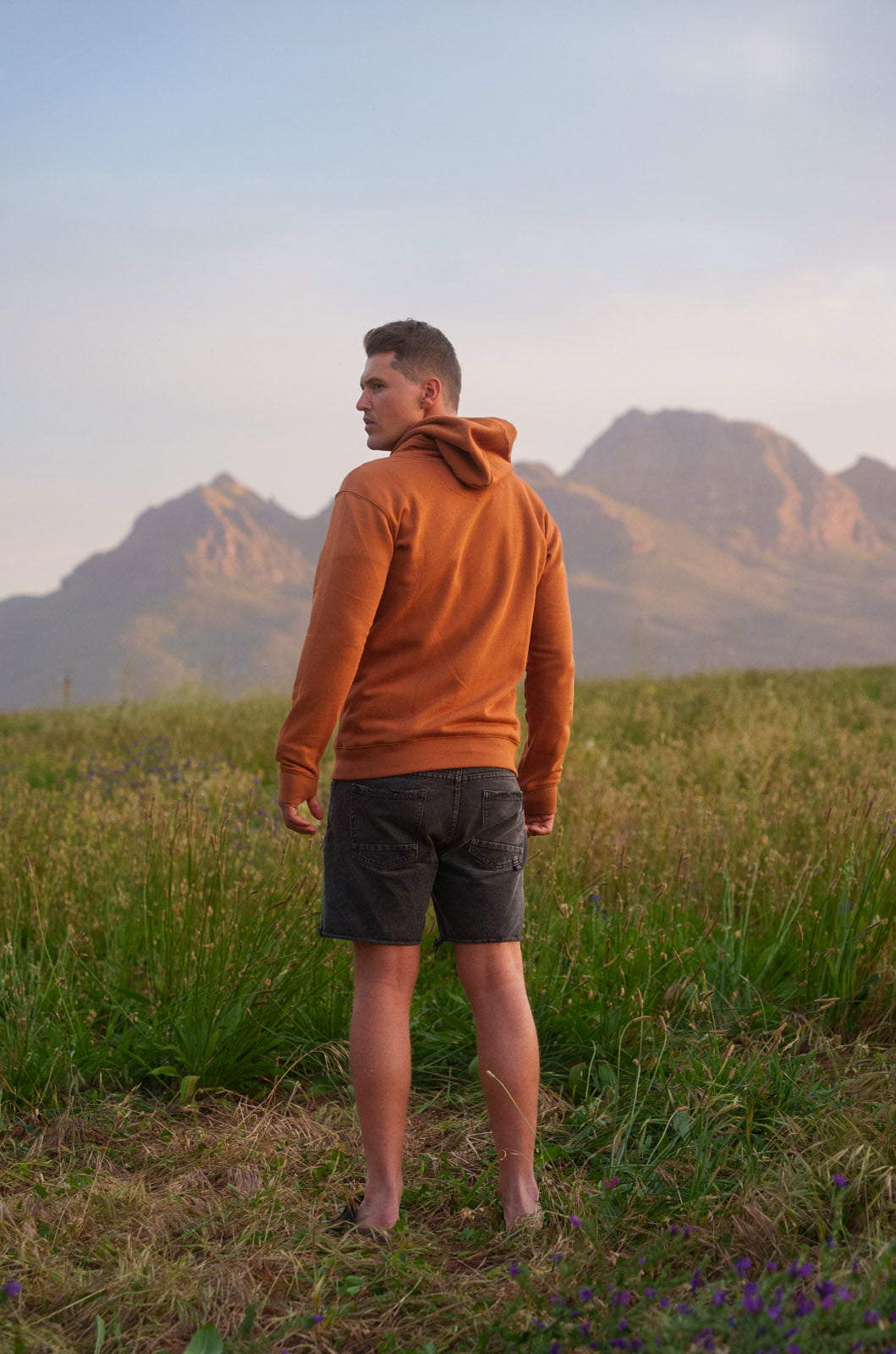 Luxe Zip Up Hoodie - Rust