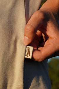 Africa Doodle Relaxed Tee in Taupe