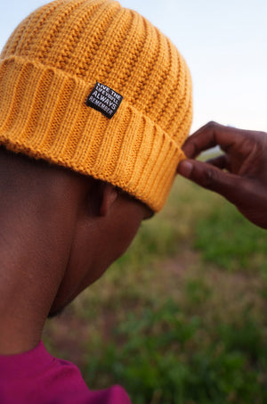 The Fisherman's Beanie in Mustard