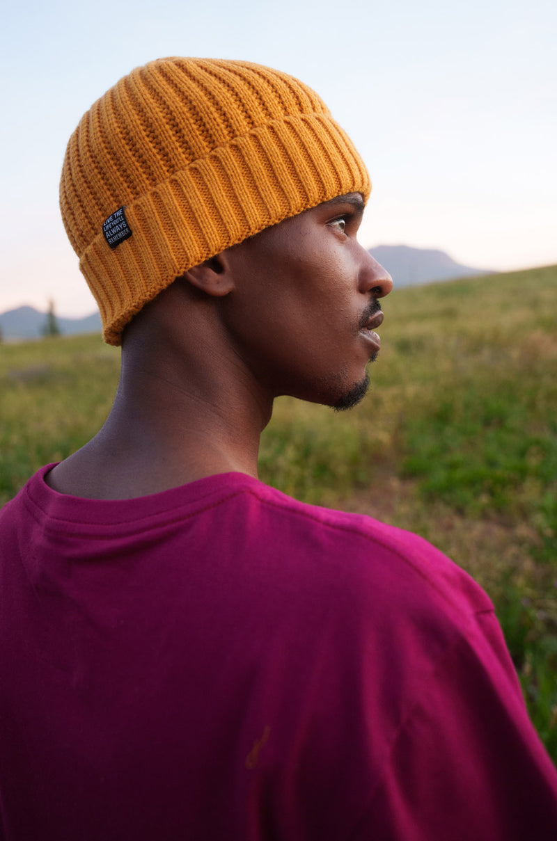 The Fisherman's Beanie in Mustard