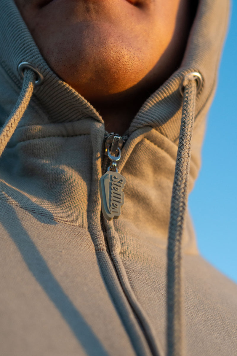 The Luxe Zip-Up Fleece Hoodie in Fern Green