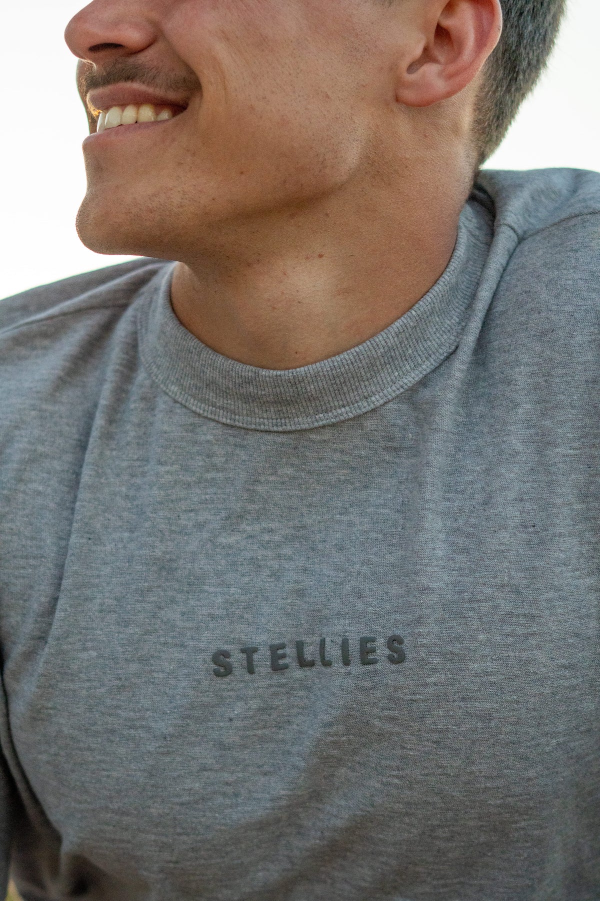 Drifter Tee in Heather Grey Cotton Slub