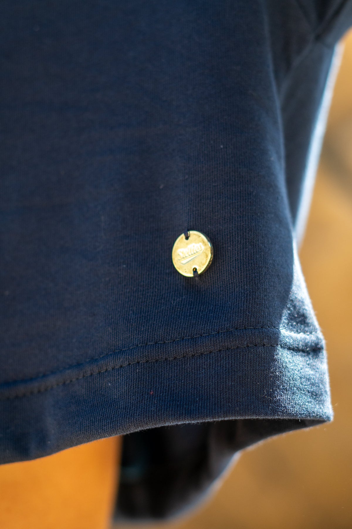 Cropped Baggy Tee in Navy