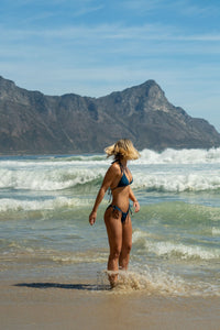 Triangle Tie-Back Bikini Top in Teal