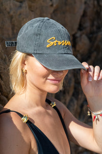 Stone-Washed Dad Cap in Charcoal