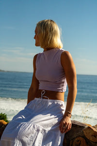 Prestige Boatneck Tank Top in Lilac