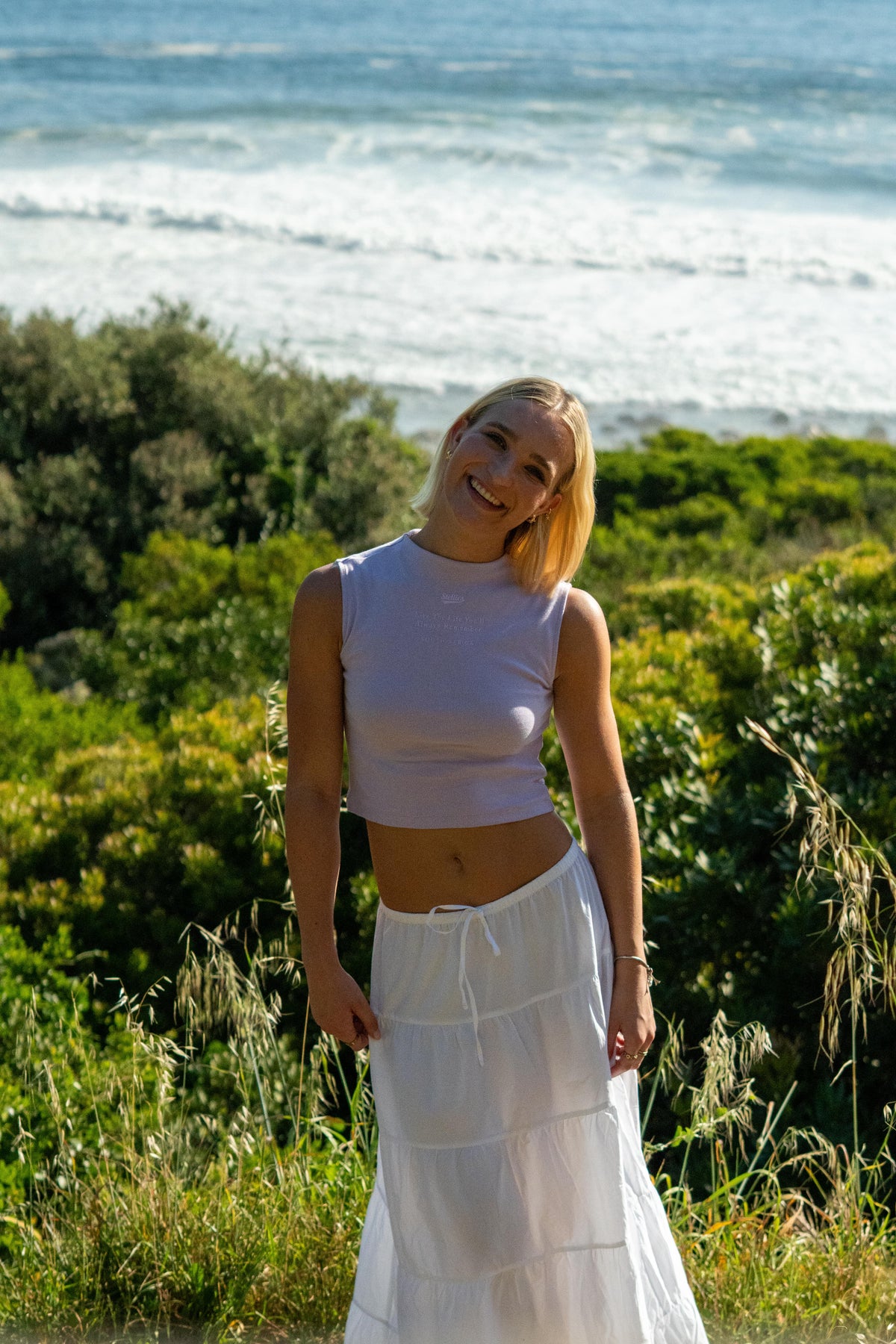 Prestige Boatneck Tank Top in Lilac