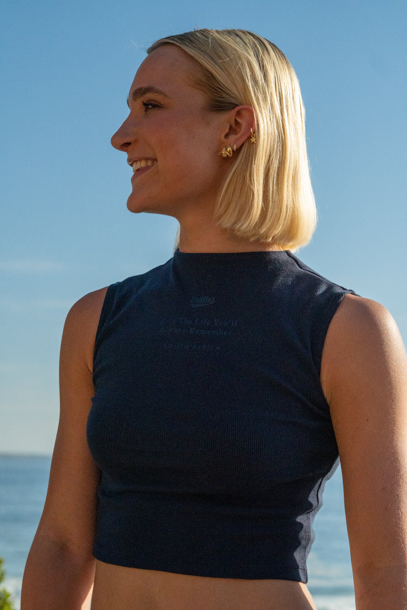 Prestige Boatneck Tank Top in Navy