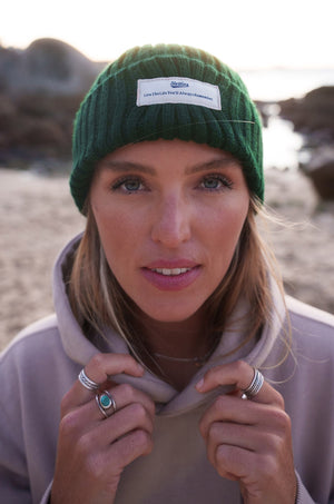 The Fisherman's Beanie in Bottle Green