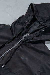 Demi Mid-Crop Zip Hood Jacket in Black