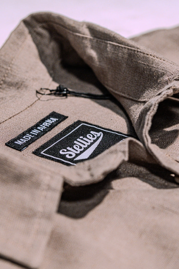 Luxe Linen Shirt in Café