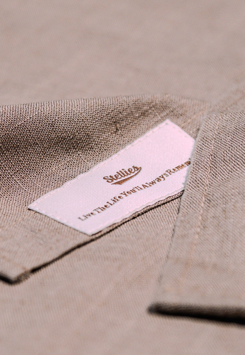 Luxe Linen Shirt in Café