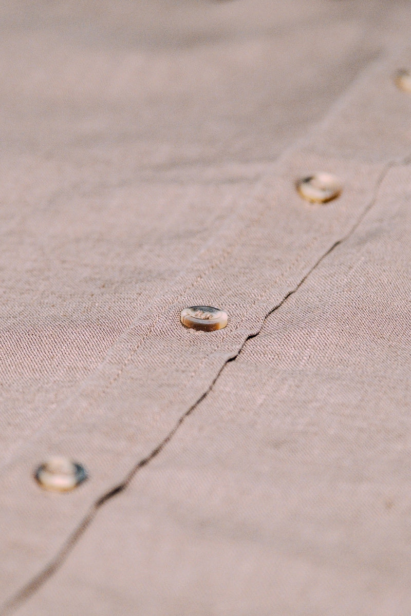 Luxe Linen Shirt in Café