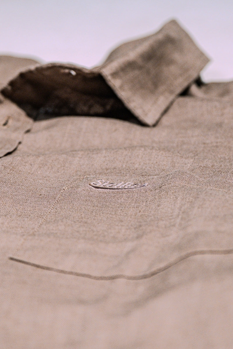 Luxe Linen Shirt in Café