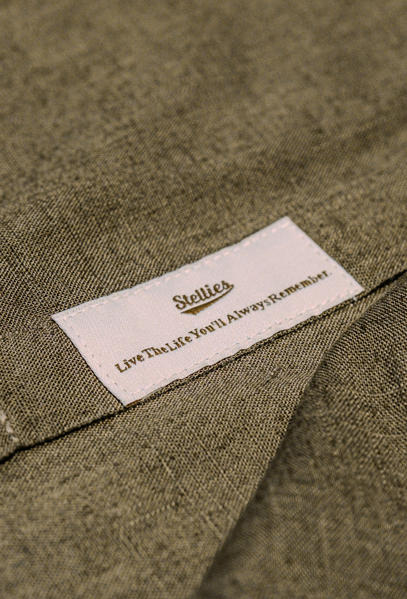 Luxe Linen Shirt in Olive
