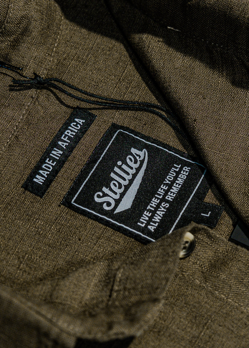 Luxe Linen Shirt in Olive