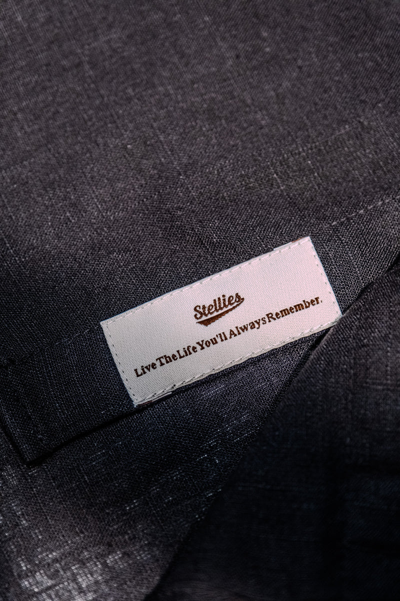 Luxe Linen Shirt in Ash Black
