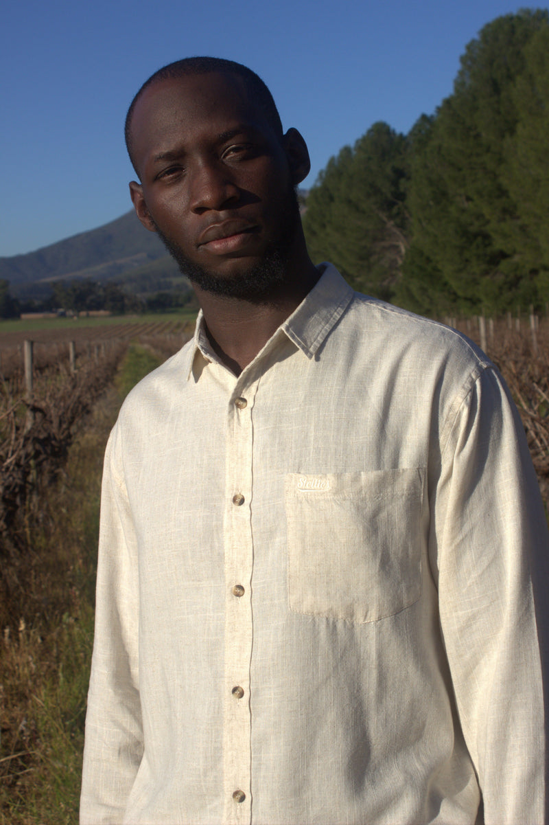 Luxe Linen Shirt in Natural Echru