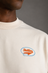 Gas Station Relaxed Tee in Creme