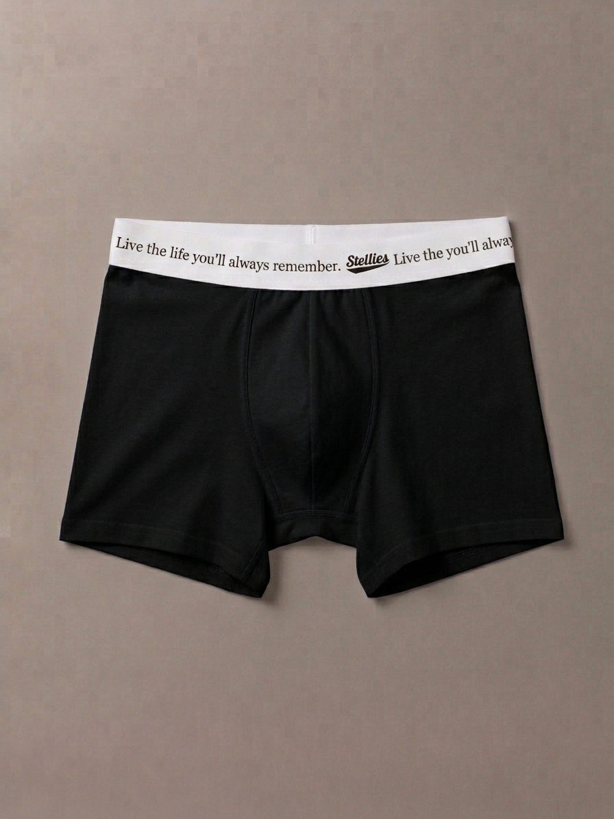 Men's Premium Cotton Boxer Briefs in Monochrome